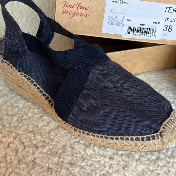 Navy espadrilles. - Picture 3 of 3